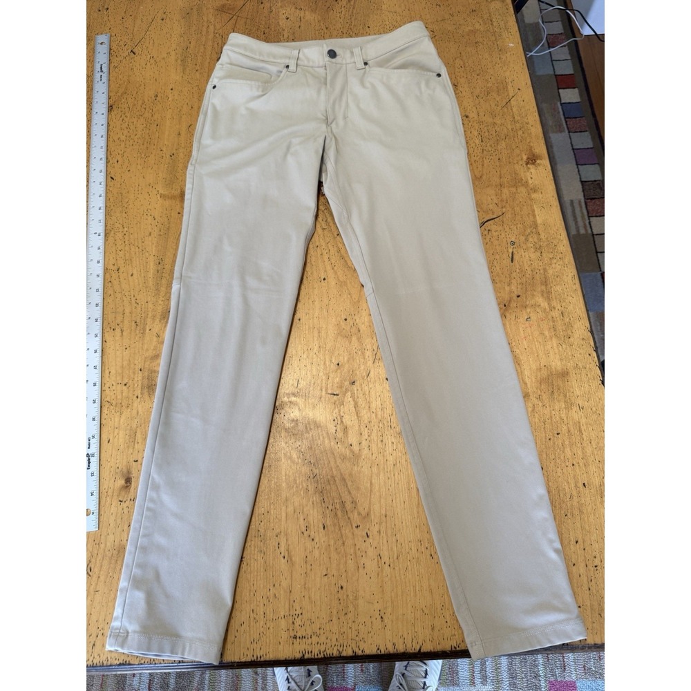 Lululemon Pants‎ Mens 28X29 Tan ABC Classic Fit 5 Pocket Tech Business Casual